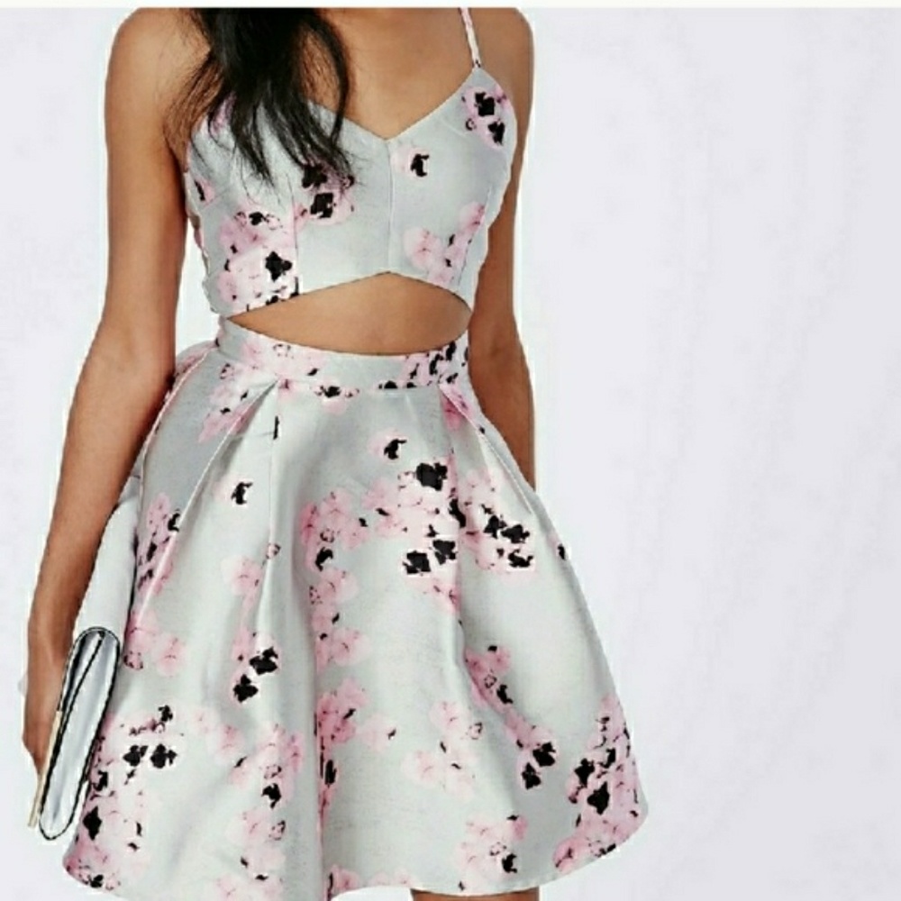 Missguided Floral Skater Dress